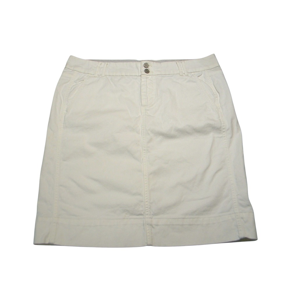 Gap White Denim 1969 Limited Edition Back Slit Straight Fit‎ Size 14 Casual
